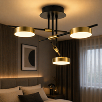 LED осветително тяло Kara Gold & Black – Топла светлина, еквивалент 200W