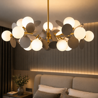 Осветително тяло висящо SELVA Gold & Grey матов абажур