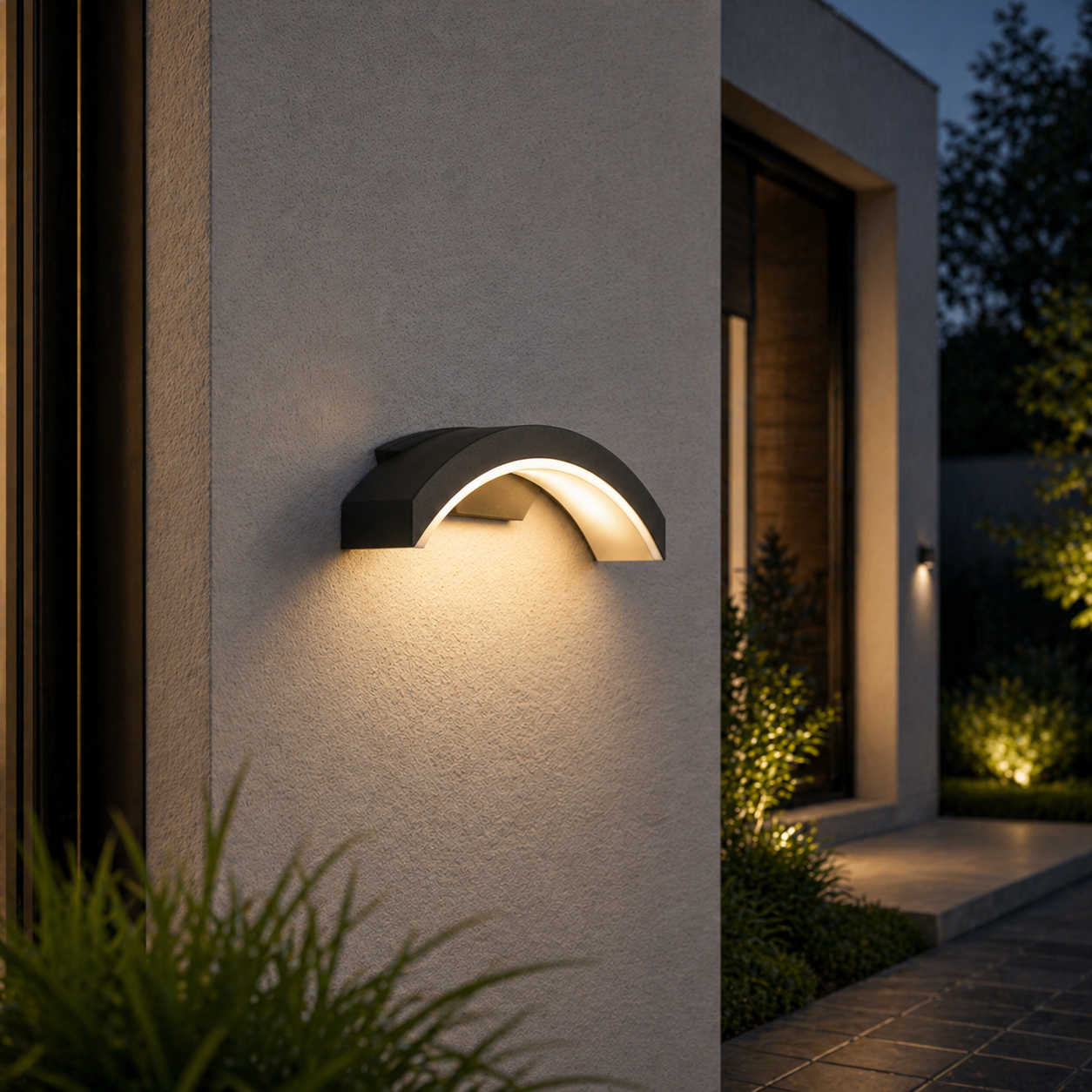 LED аплик за външен монтаж HELIOS 18W Черен