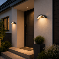 LED аплик за външен монтаж HELIOS 18W Черен