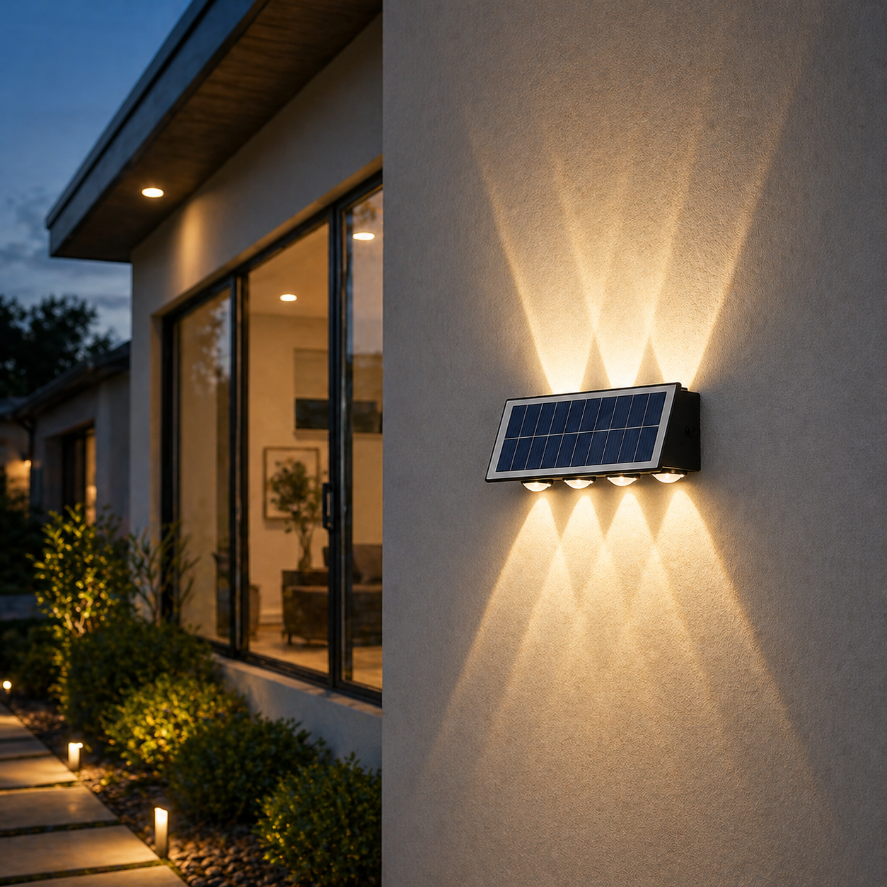 Соларен външен LED аплик Trio 8W