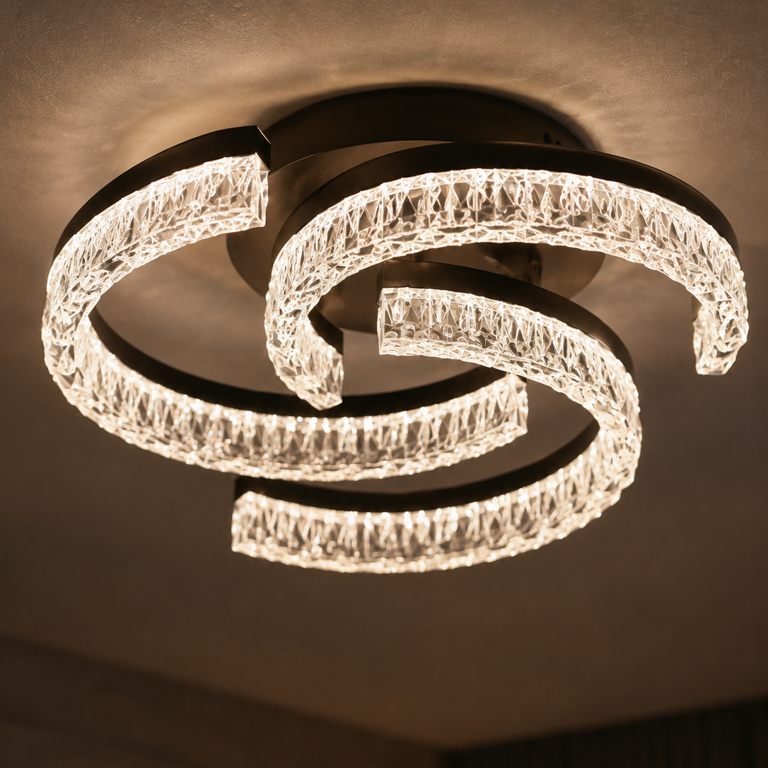 Осветително тяло LED SAARI Black еквивалент 250W с дистанционно