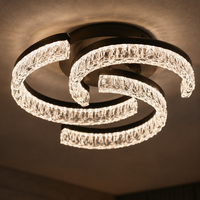 Осветително тяло LED SAARI Black еквивалент 250W с дистанционно