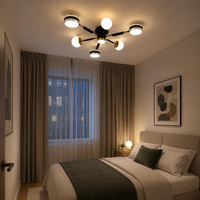 LED осветително тяло Mini Fenora Black еквивалент 300W с дистанционно