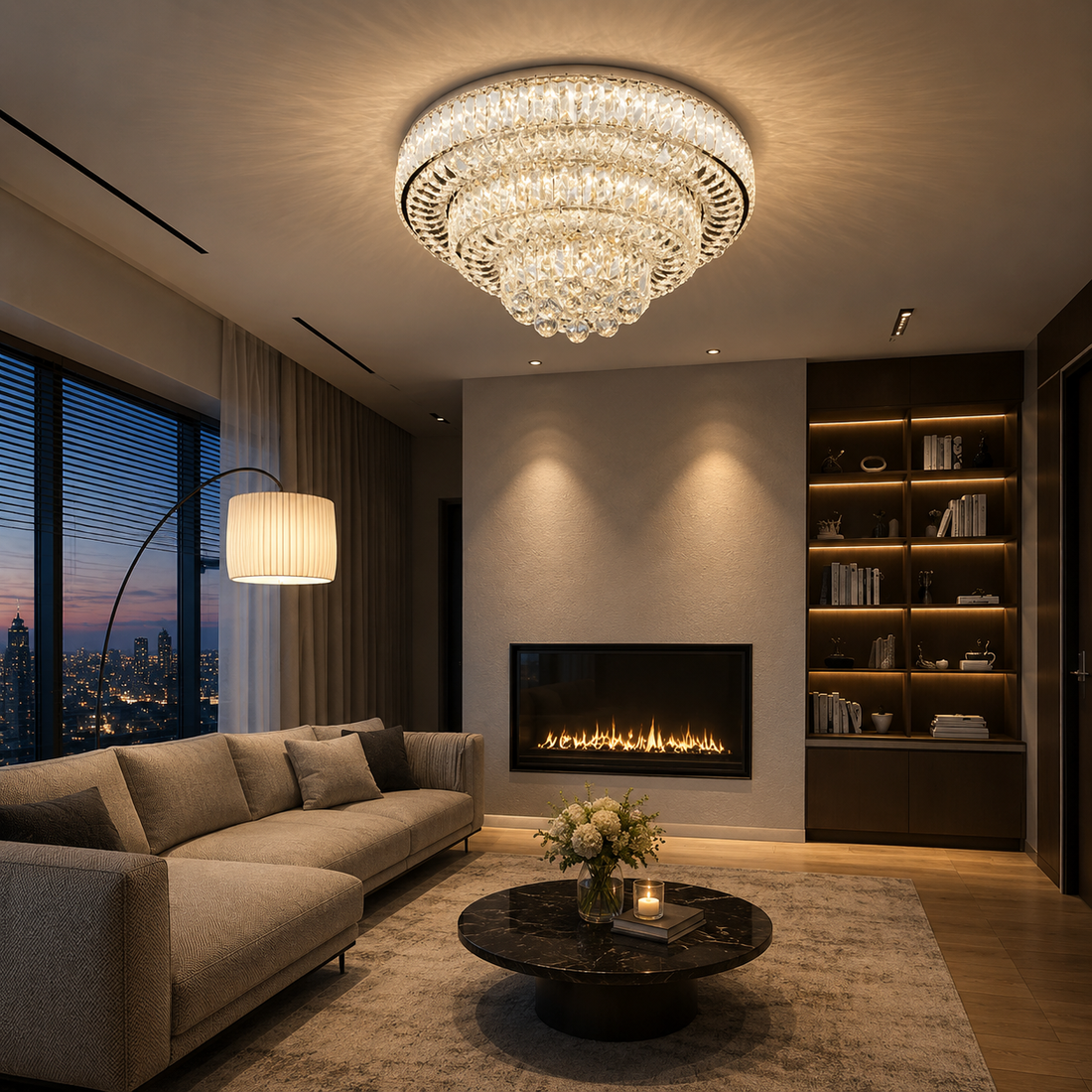 LED осветително тяло Klyra CRISTAL Еквивалент 500W Дистанционно управление