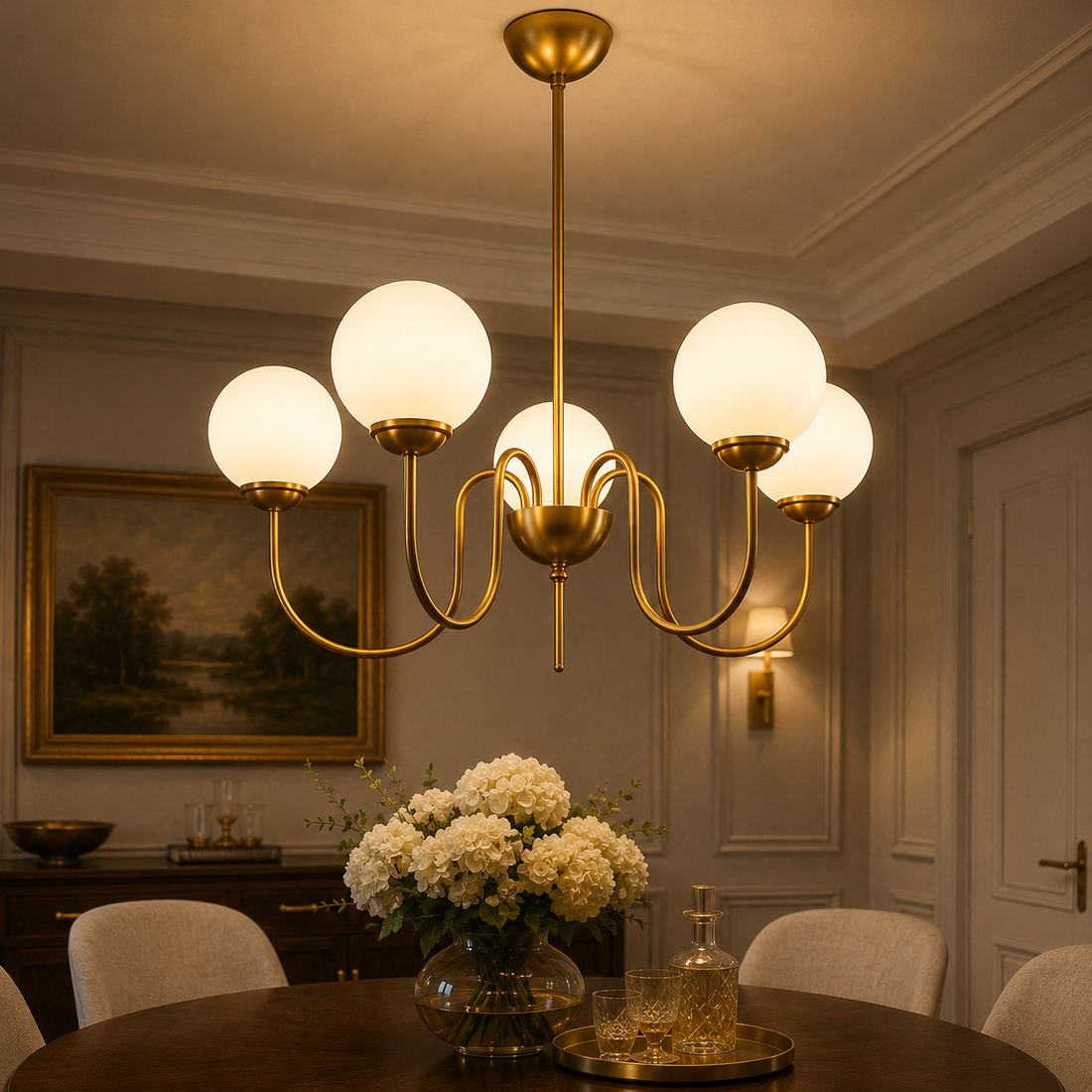 Осветително тяло Абажур MAT GOLD 5XE27 Classique Taste DX2411-5