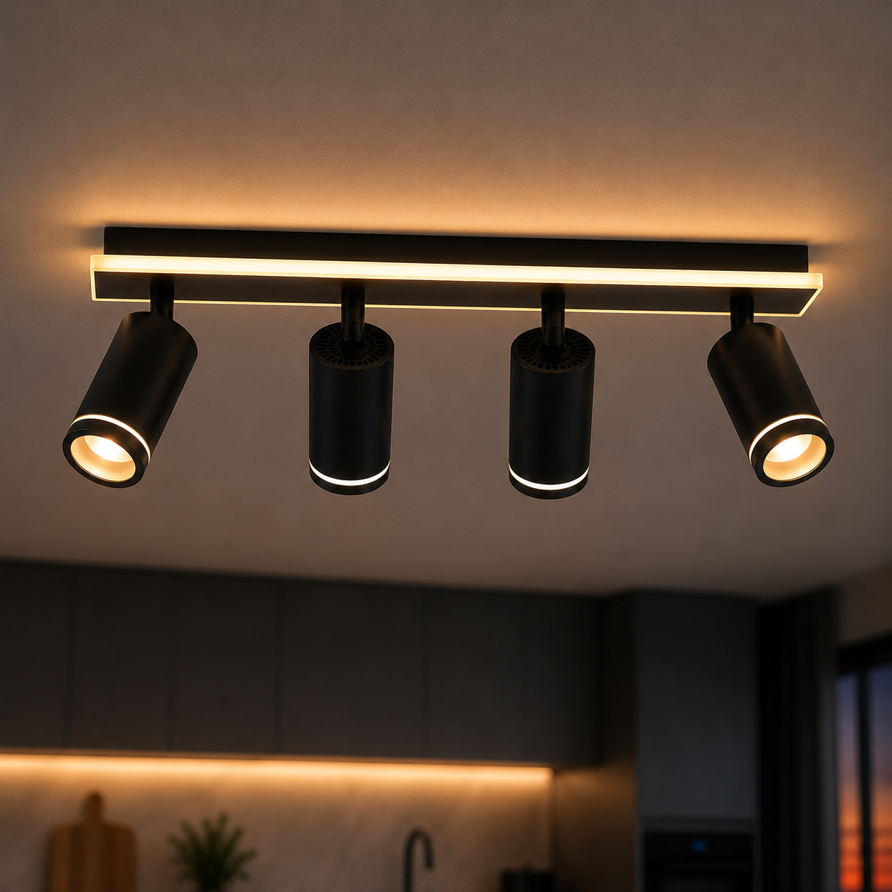 LED осветително тяло със спотове 82W NOIR GLOW еквивалент 400W