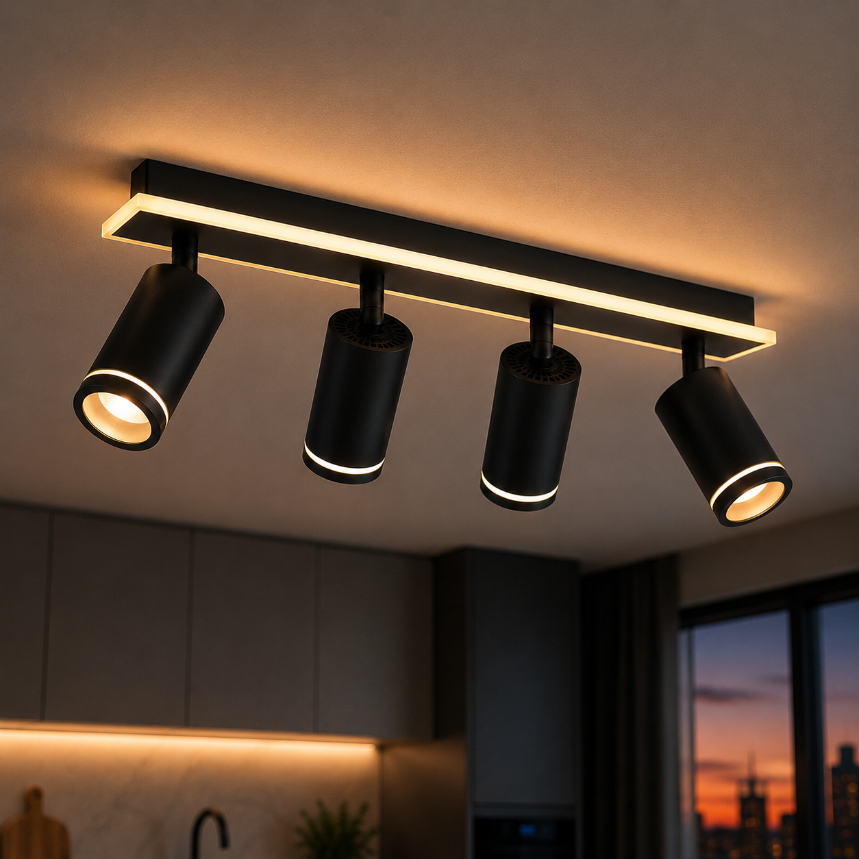 LED осветително тяло със спотове 82W NOIR GLOW еквивалент 400W