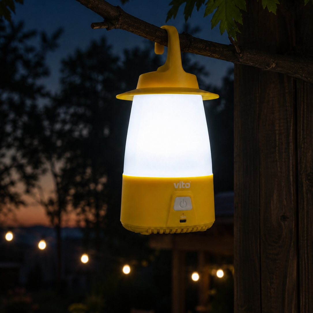 LED фенер тип фенерна лампа 25W с акумулатор