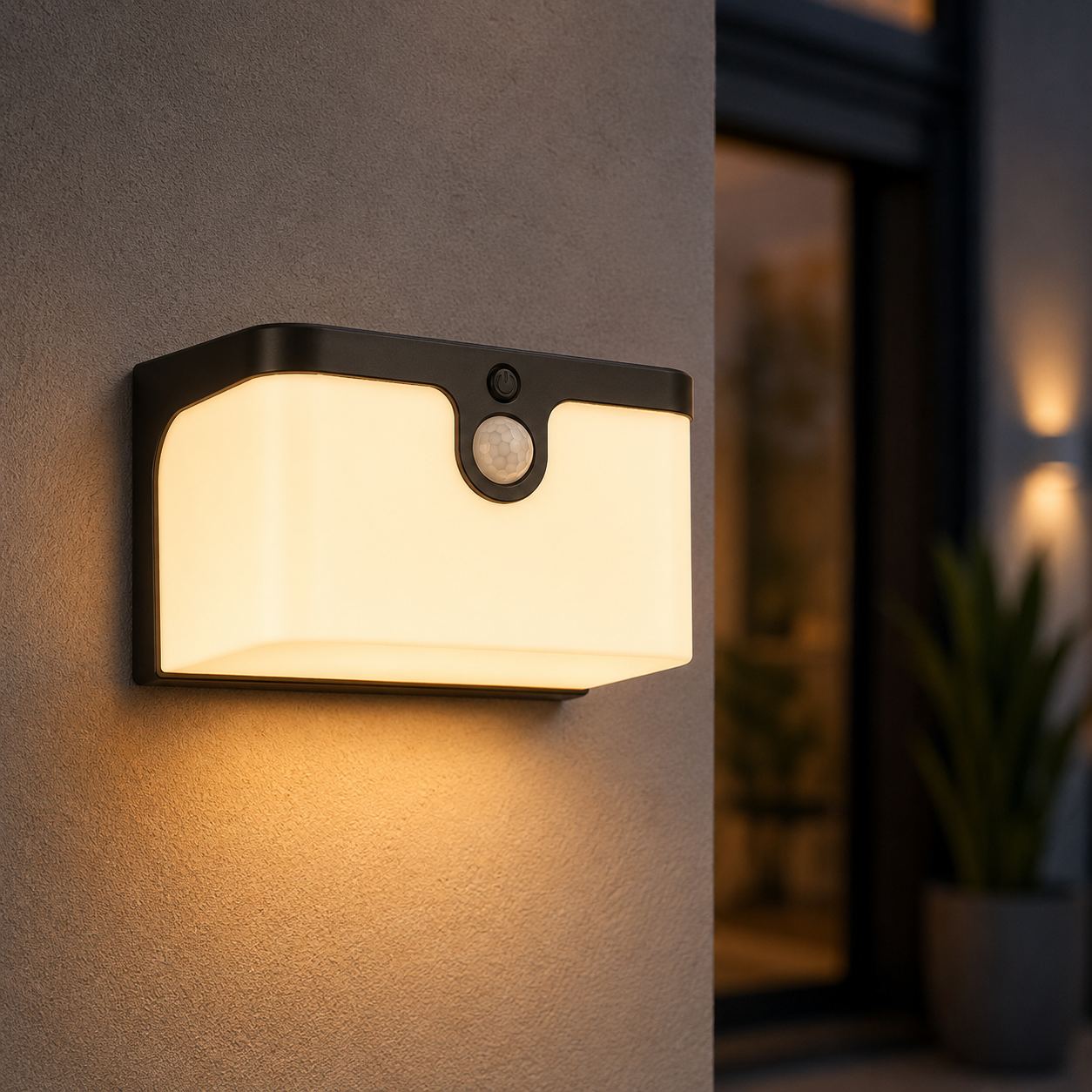 LED аплик за външен монтаж CROARA антрацит сив със сензор 15CM