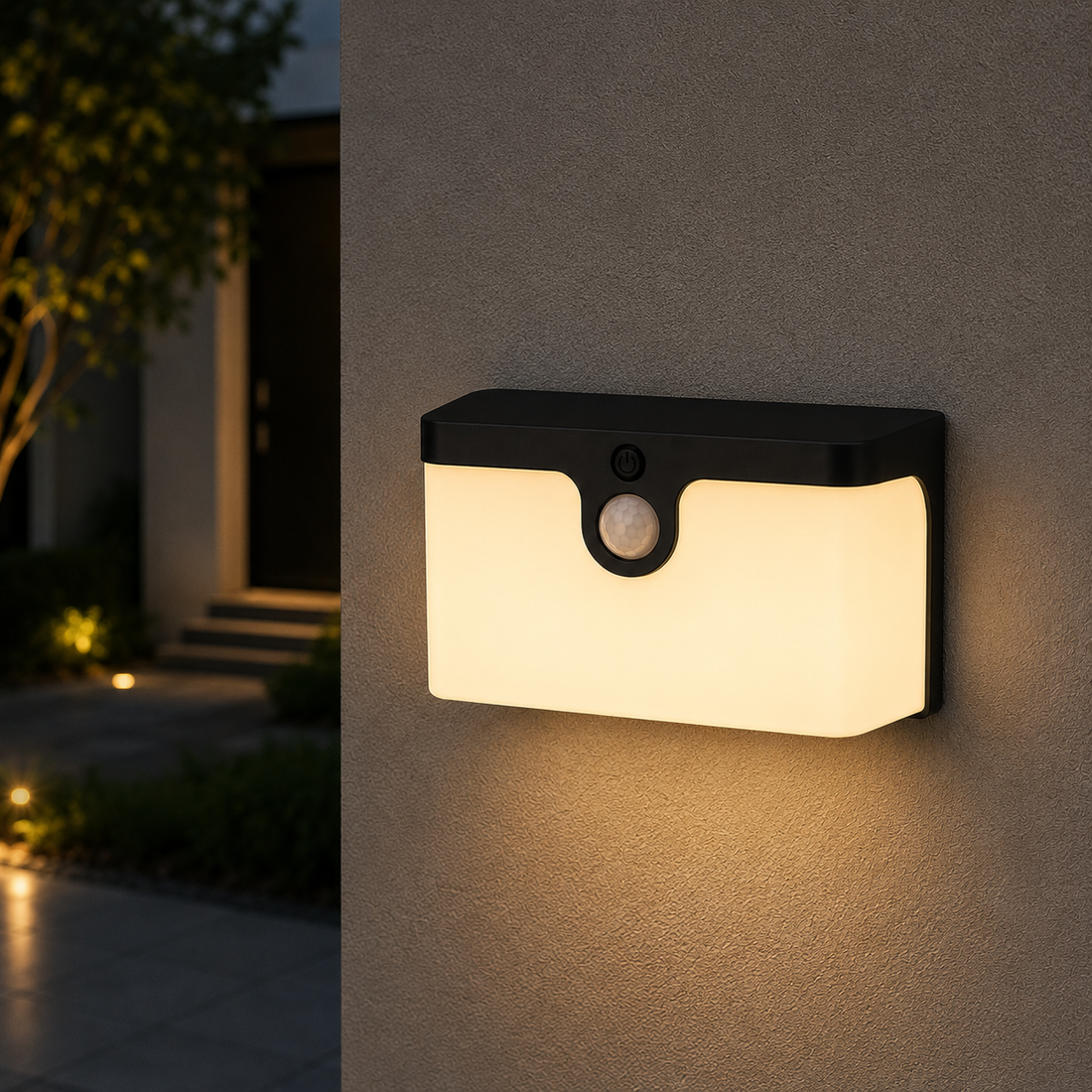 LED аплик за външен монтаж CROARA антрацит сив със сензор 15CM