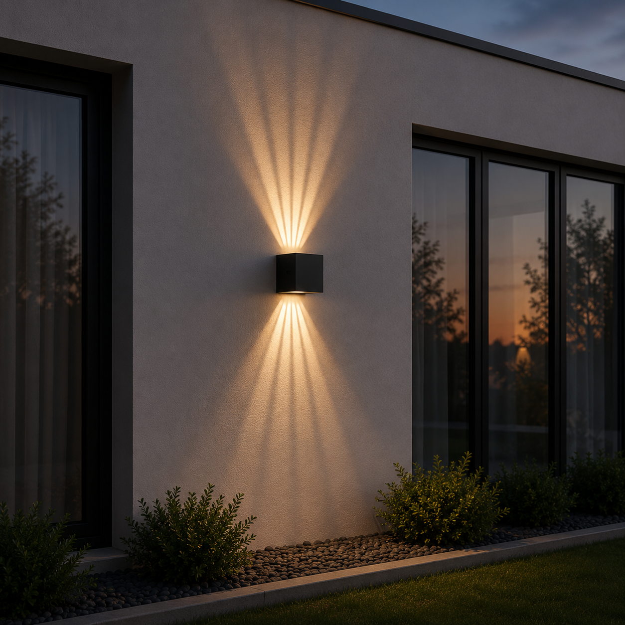 LED аплик за външен монтаж 6W SKYLINE Черен