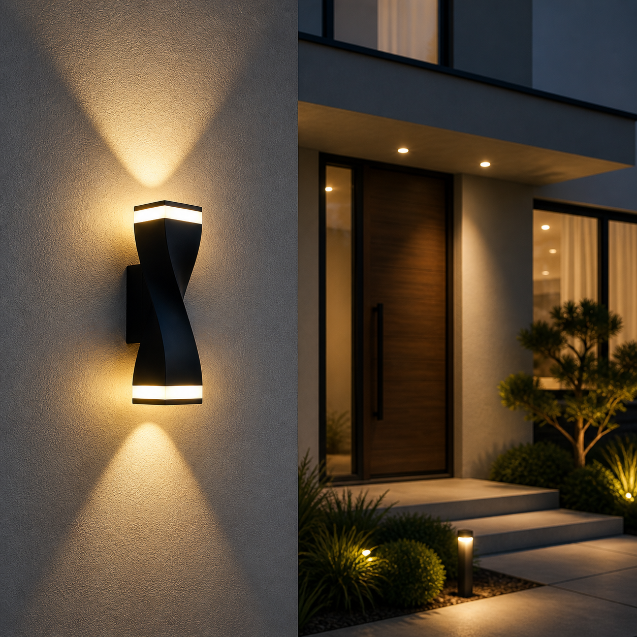 LED аплик за външен монтаж OREL Black IP65