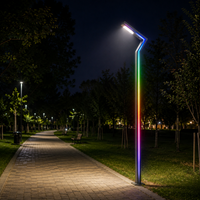 Уличен осветителен стълб 30W RGB с дистанционно 3.5m