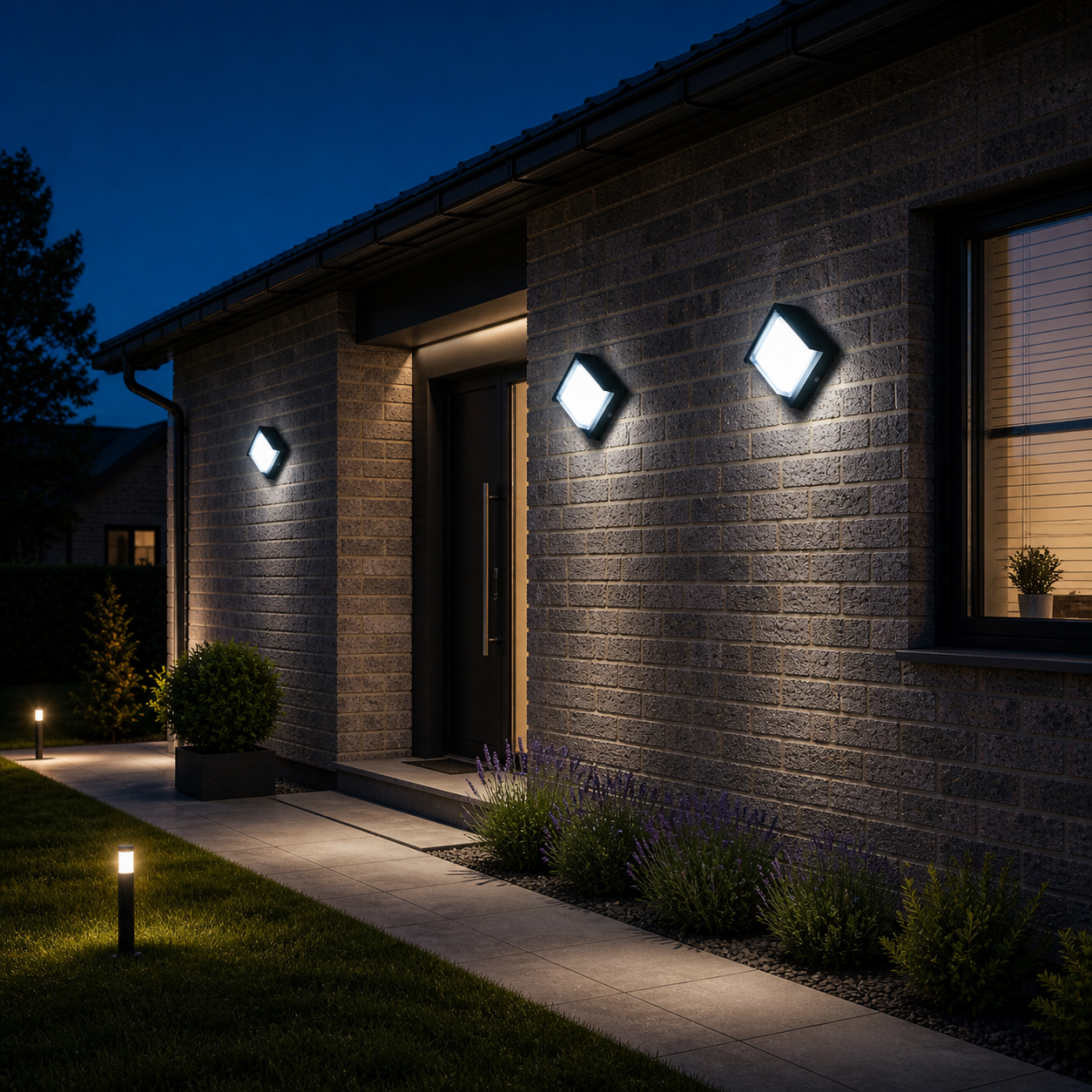 Външен LED аплик SIERA, квадратен, 12 W, Черен