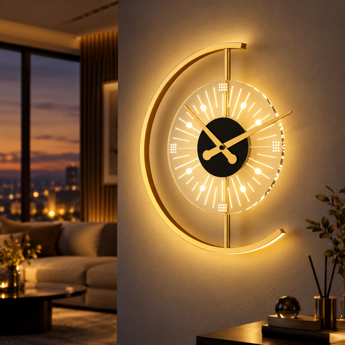 LED аплик с ЧАСОВНИК 18W Nordic Style Clockwork