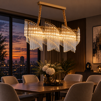 Модерен кристален полилей Milano Golden 80X30CM