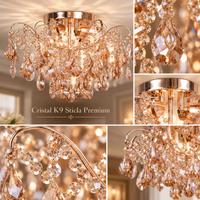 Полилей от кристал MONACO Gold ⌀50cm