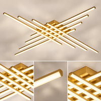 LED осветително тяло 8 Modern LINES Gold Еквивалент 1000W Дистанционно