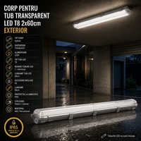 Корпус за LED тръба T8 2x60cm външен