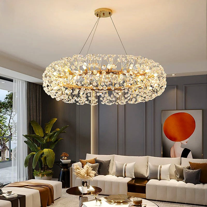 Осветително тяло висящо Crystal Dandelion Gold XXL