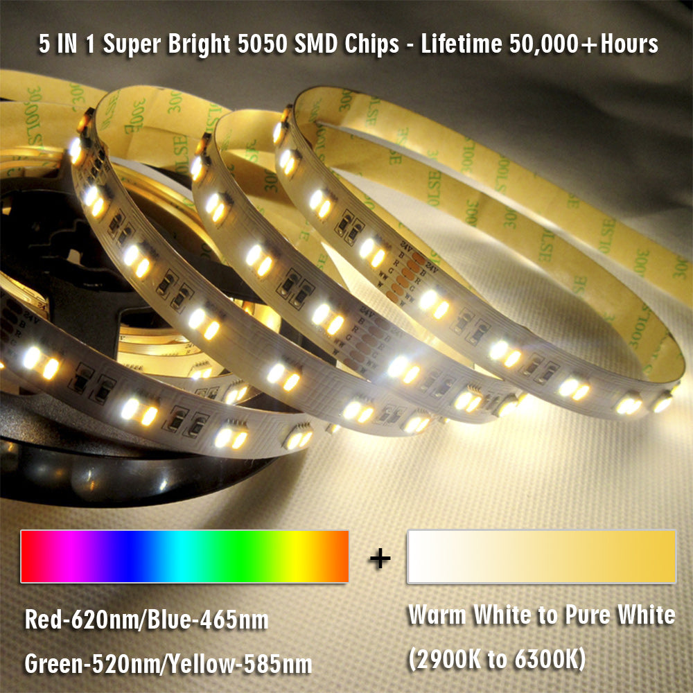 LED лента 5050 60 SMD-ML за интериор RGBWW - ролка 5 метра