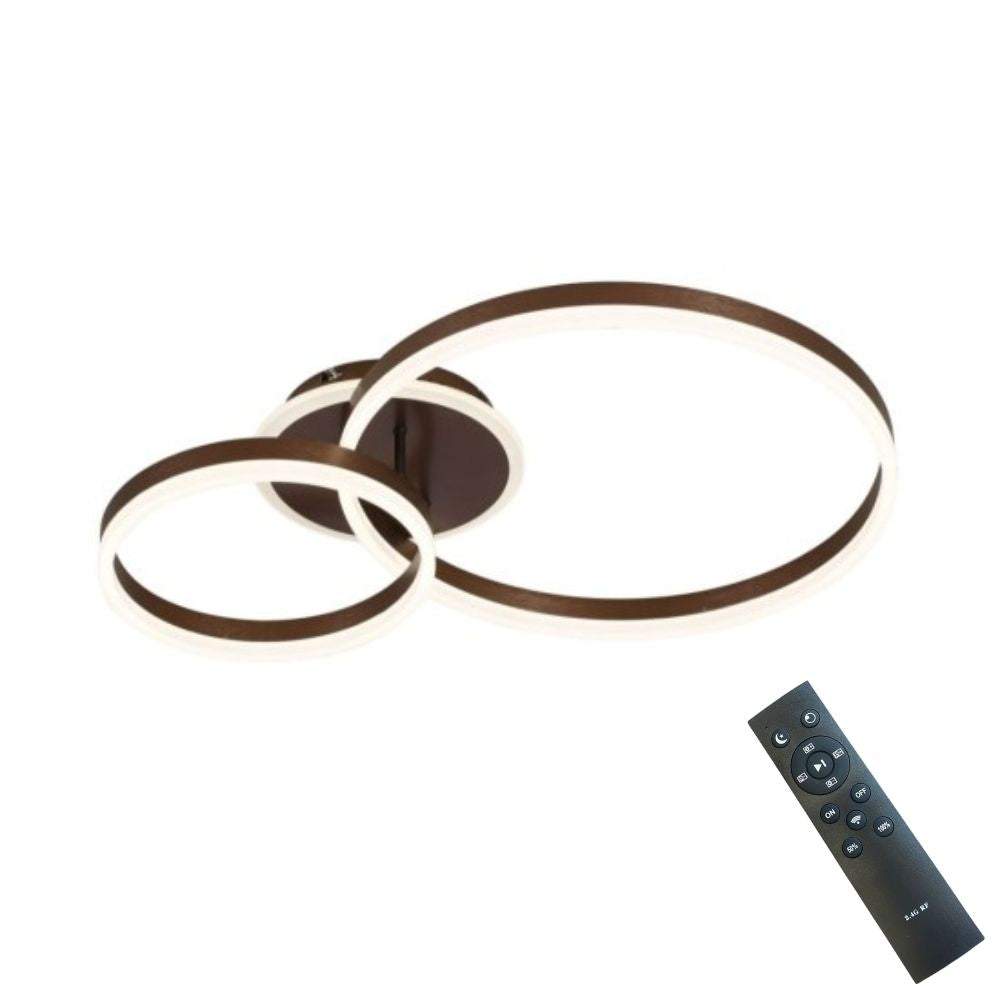 LED Осветително тяло Beauty Brown 2 BIG Circle Еквивалент 500W с дистанционно