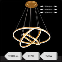 LED осветително тяло WONDERLAND Gold XXL с 3 сегмента – еквивалент 1000W