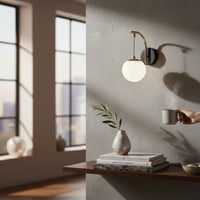 LED Аплик PICA Абажур Mat Black & Gold