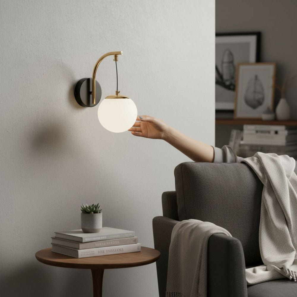 LED Аплик PICA Абажур Mat Black & Gold