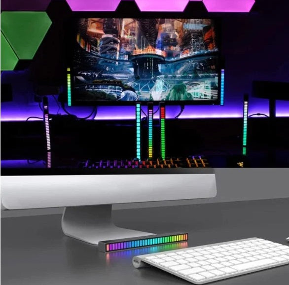 LED RGB лента с ритъм и звукова активация, презареждаща се
