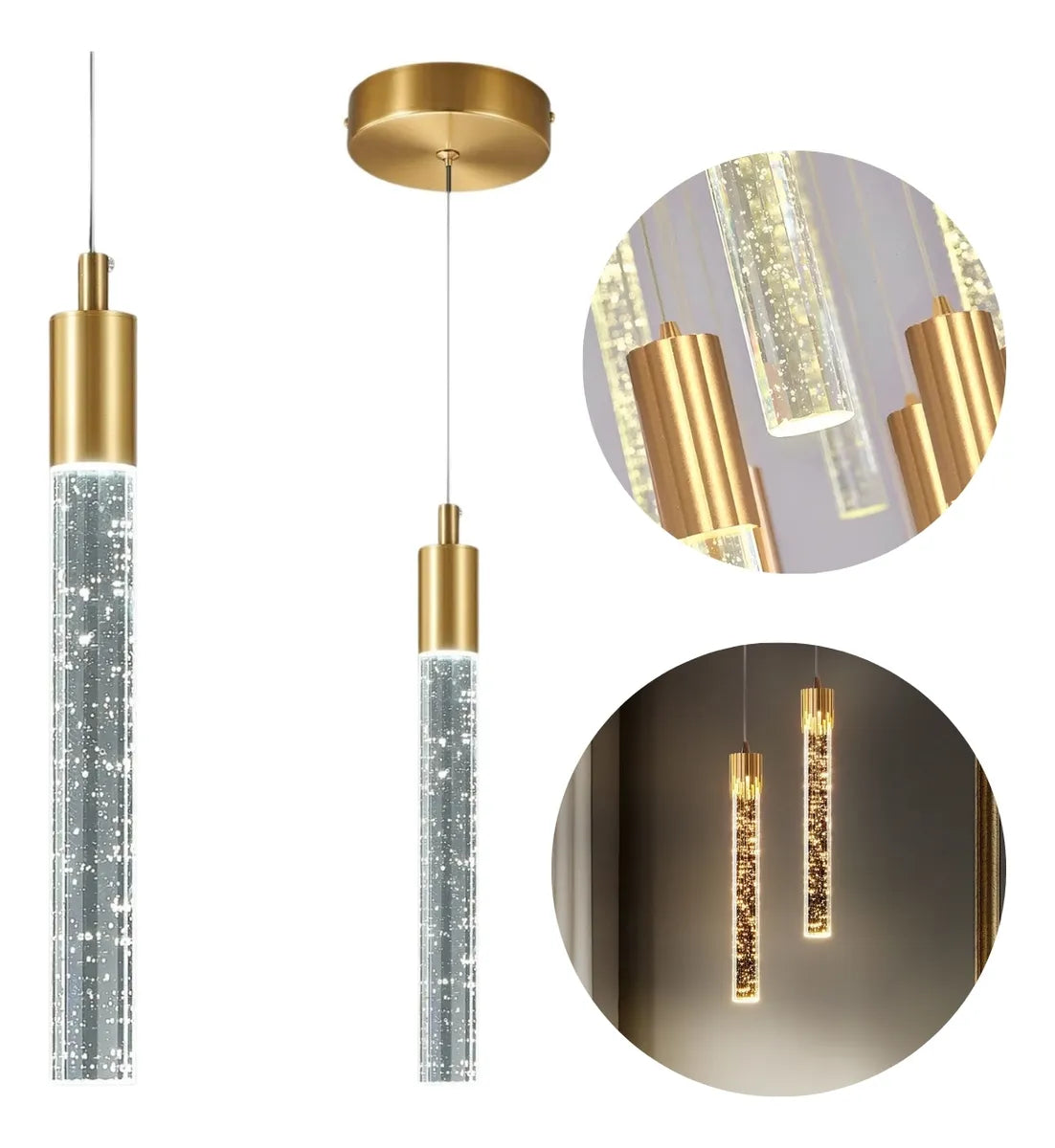 Пендел BUBBLE Glass Gold