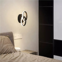 Lustra Led 28W Double Ring Negru Echivalent 150W Lighting Fixtures