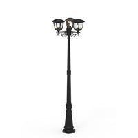 Stalp De Gradina Tip Felinar Negru 3xE27 220CM STALP ORNAMENTAL GARDEN POLE