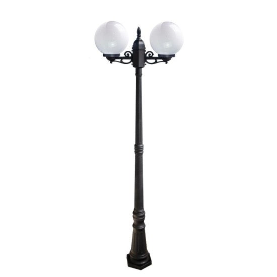 Градински стълб VELKI черен 2 рамена 40W 220CM