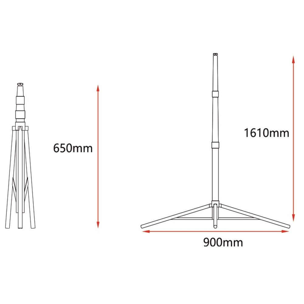 Статив за LED прожектор 1.6 метра регулируем, единичен