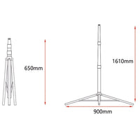 Статив за LED прожектор 1.6 метра регулируем, единичен