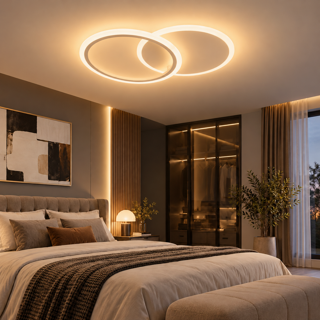 LED осветително тяло ONE CIRCLE Design Еквивалент 300W с дистанционно