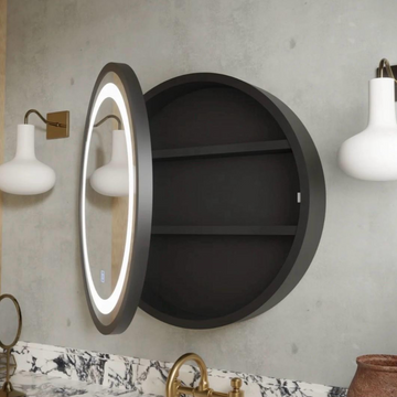 Dulap baie cu Oglinda LED Ovala 50x50cm Functie Dezaburire 230/50x50 50X50CM LED MIRROR