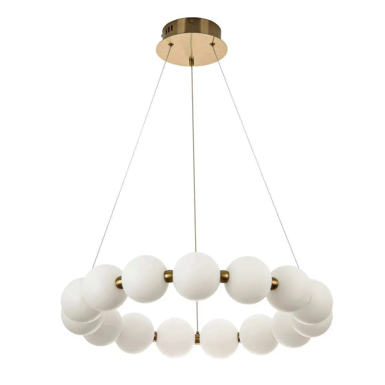 LED осветително тяло висящо Gold PEARL еквивалент 500W с дистанционно
