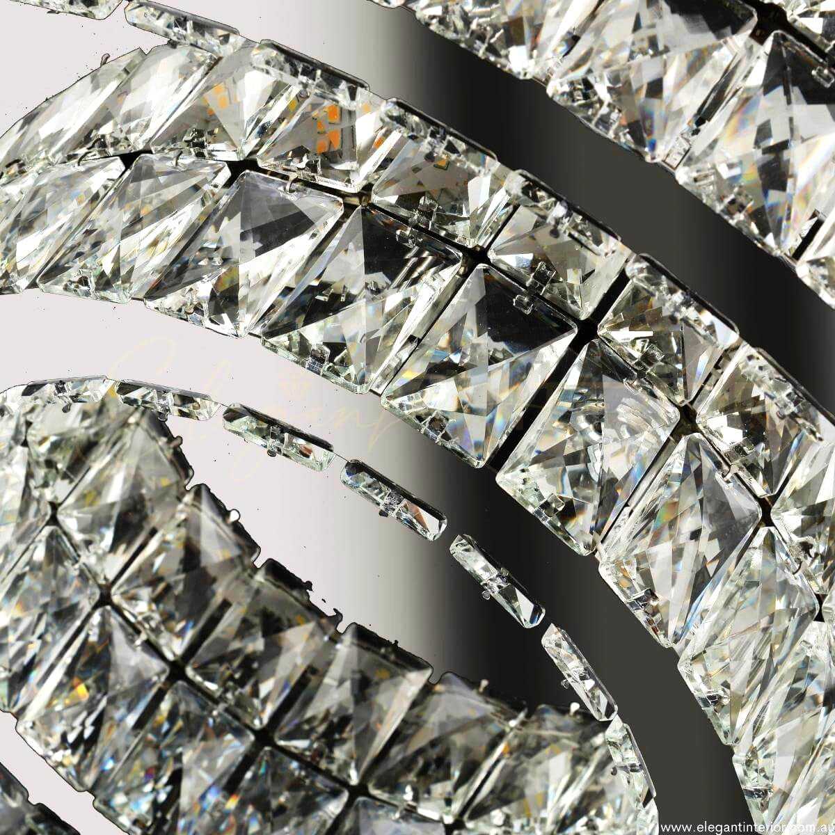 LED осветително тяло TWO CIRCLE Cristal Еквивалент 500W с дистанционно