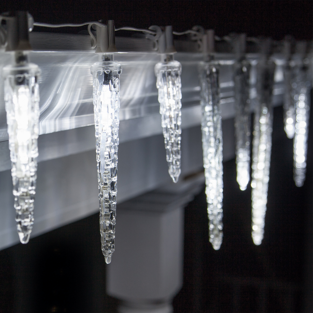 LED инсталация ледени висулки Coldvale 72 LED 1.8M Бял кабел IP44