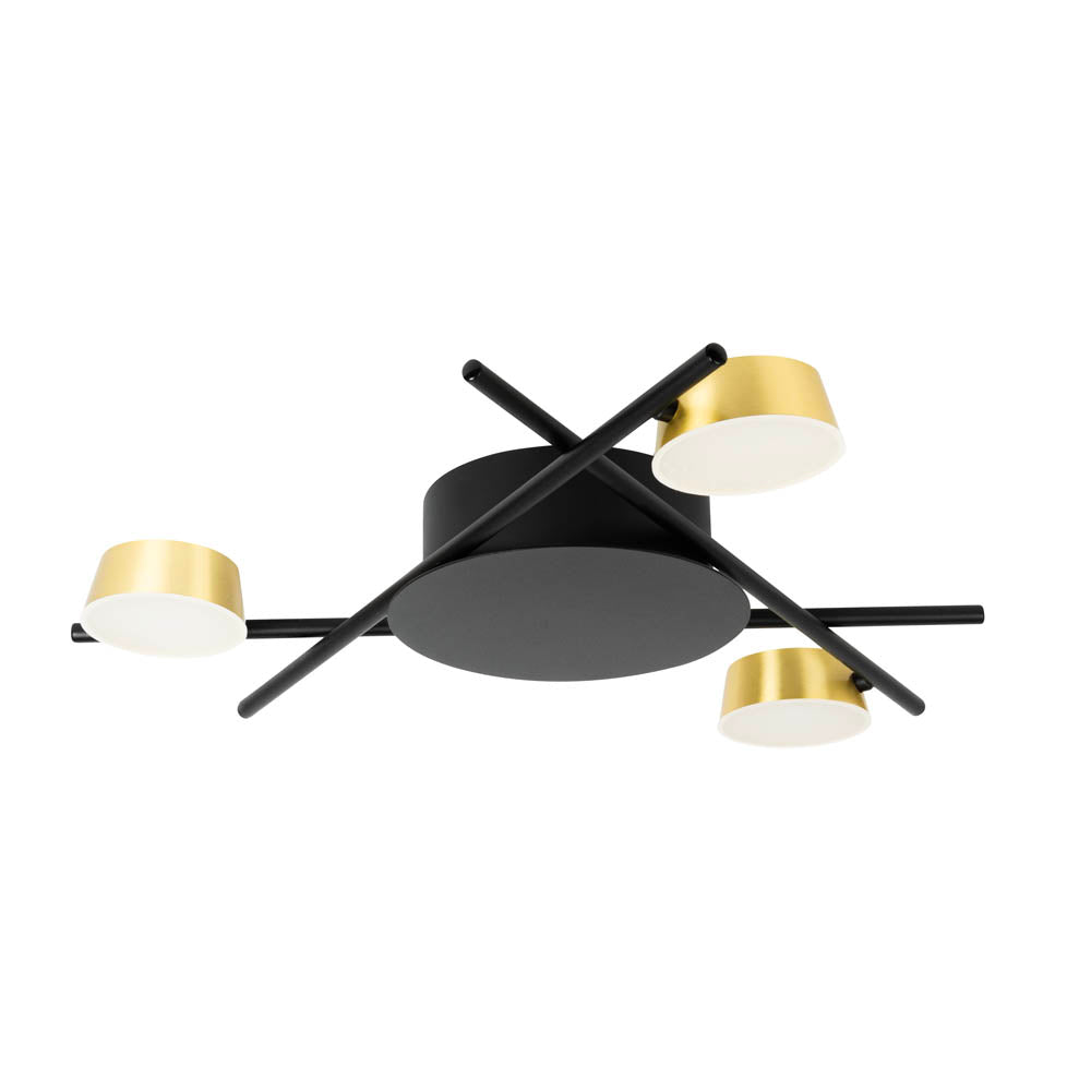 LED осветително тяло Kira Gold & Black – Топла светлина, еквивалент 100W
