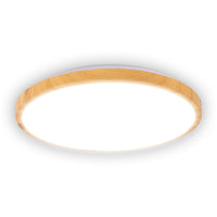 LED плафон Woody Бяло & Кафяво Кръгъл 40CM – еквивалент 200W