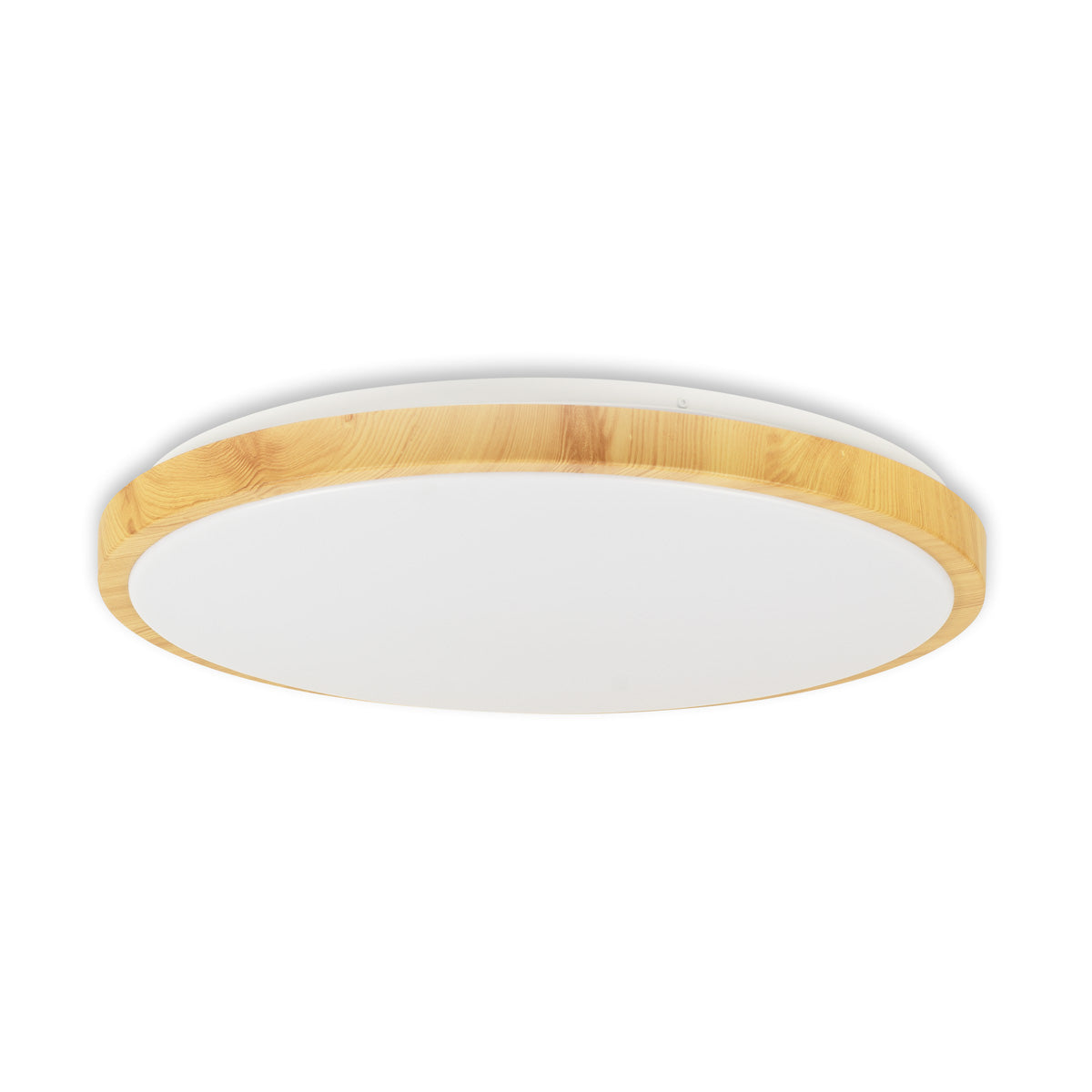 LED плафон Woody Бяло & Кафяво Кръгъл 50CM – еквивалент 250W