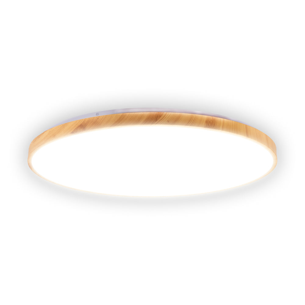 LED плафон Woody Бяло & Кафяво Кръгъл 60CM – еквивалент 400W