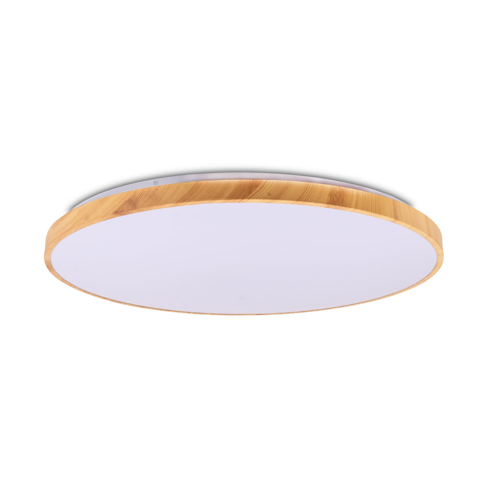 LED плафон Woody Бяло & Кафяво Кръгъл 60CM – еквивалент 400W