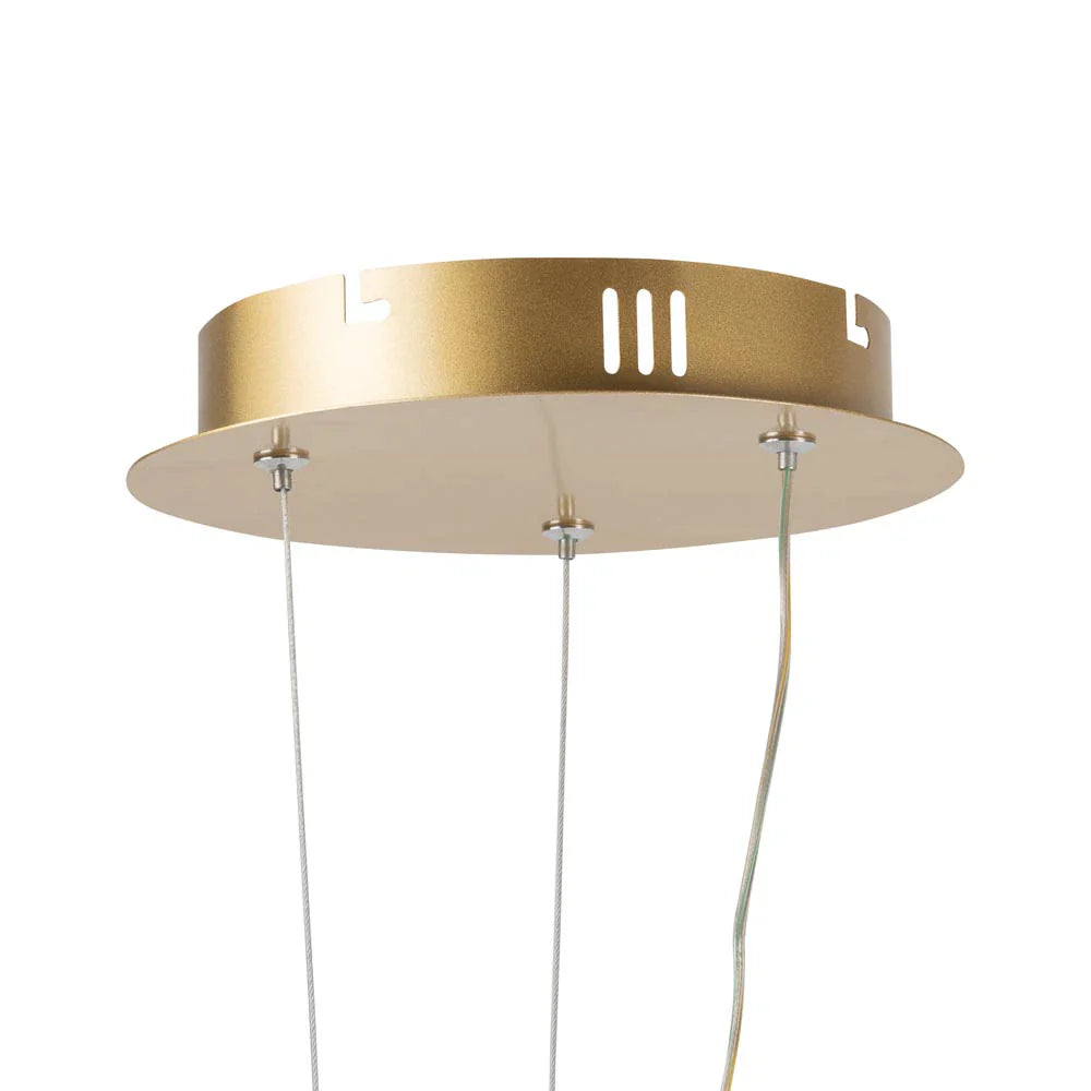 LED осветително тяло тип пендел INFINITY Gold с дистанционно, еквивалент 500W