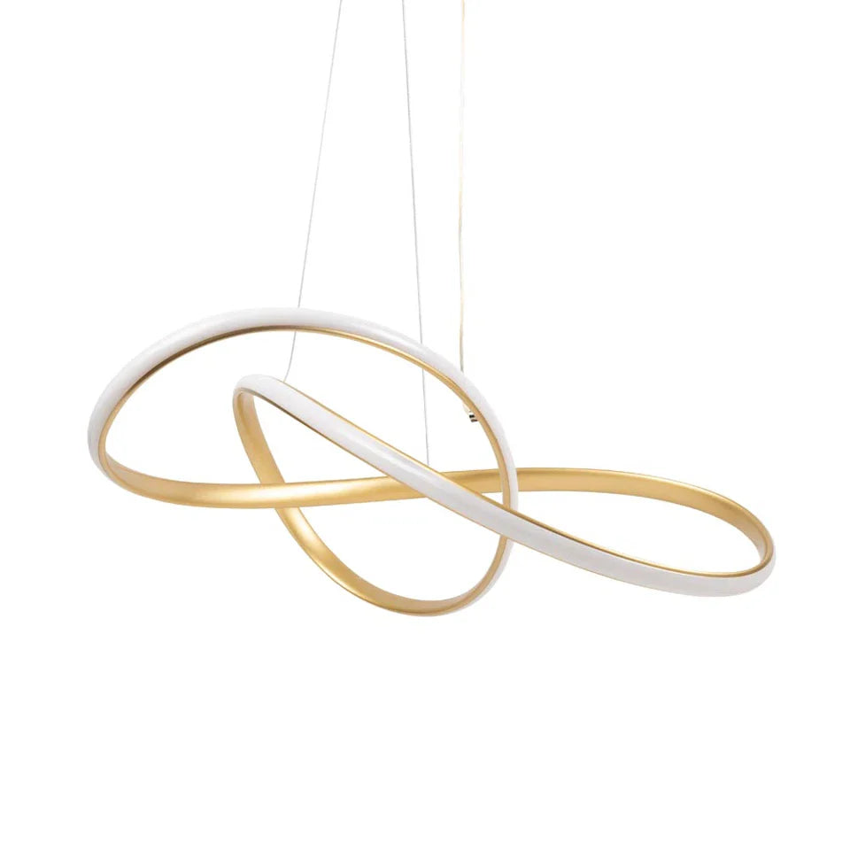 LED осветително тяло тип пендел INFINITY Gold с дистанционно, еквивалент 500W