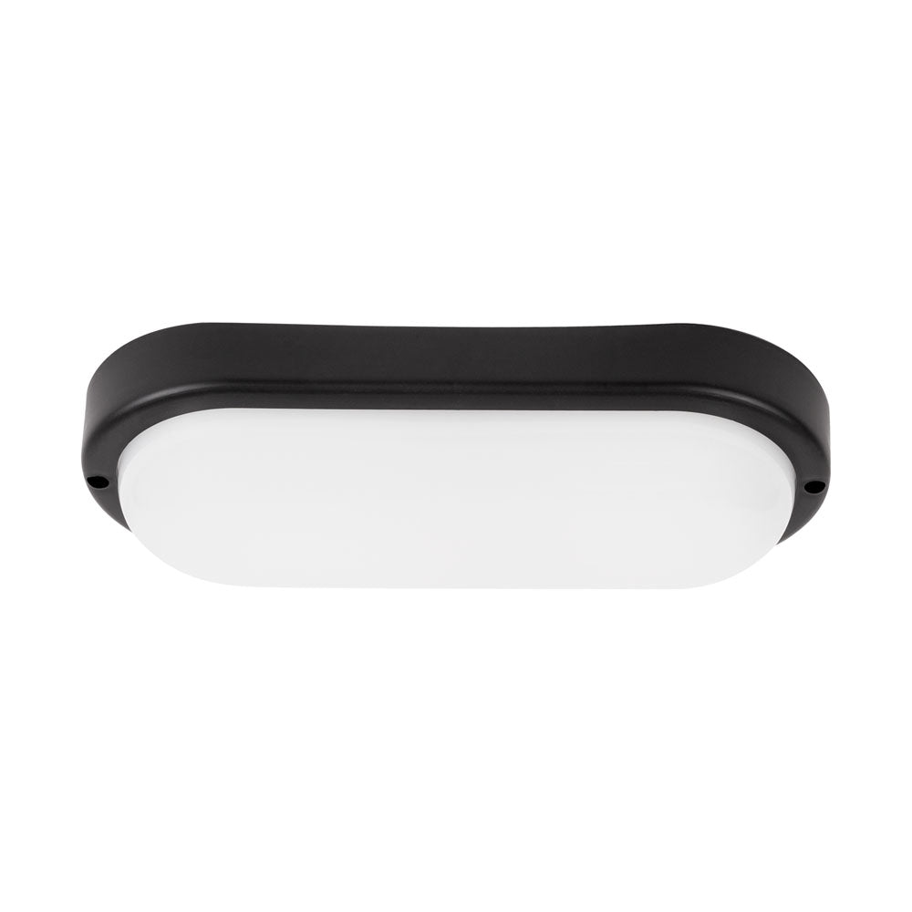 LED овален аплик BAT Черен 18W за външна употреба – еквивалент 150W